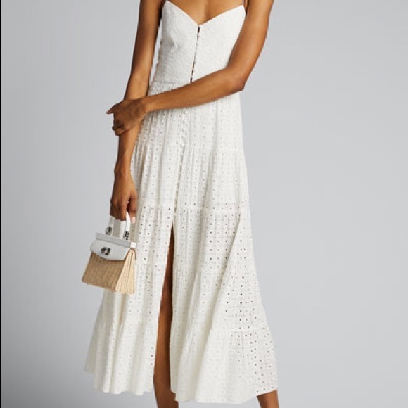 ALICE + OLIVIA Shanti Button-Front Tiered Dress - Picture 3 of 13